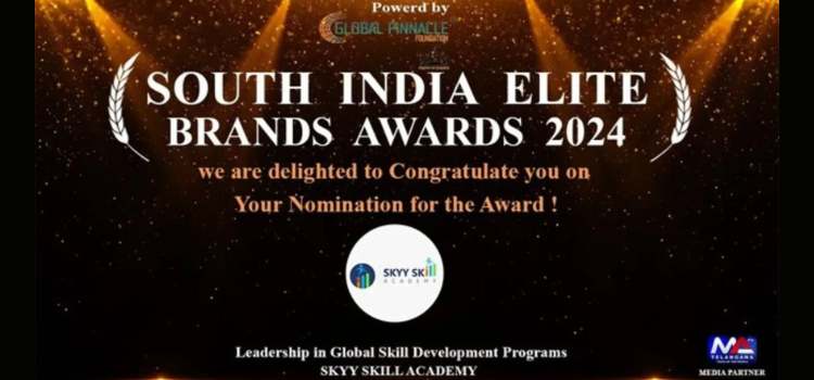 South India Elite Brand Award 2024 in the category of- Leadership in Global Skill Development Program!